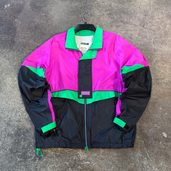 Vintage 90s Gore-Tex In Sport Windbreaker Jacket Mens M Purple Black Full Zip - Picture 1 of 8